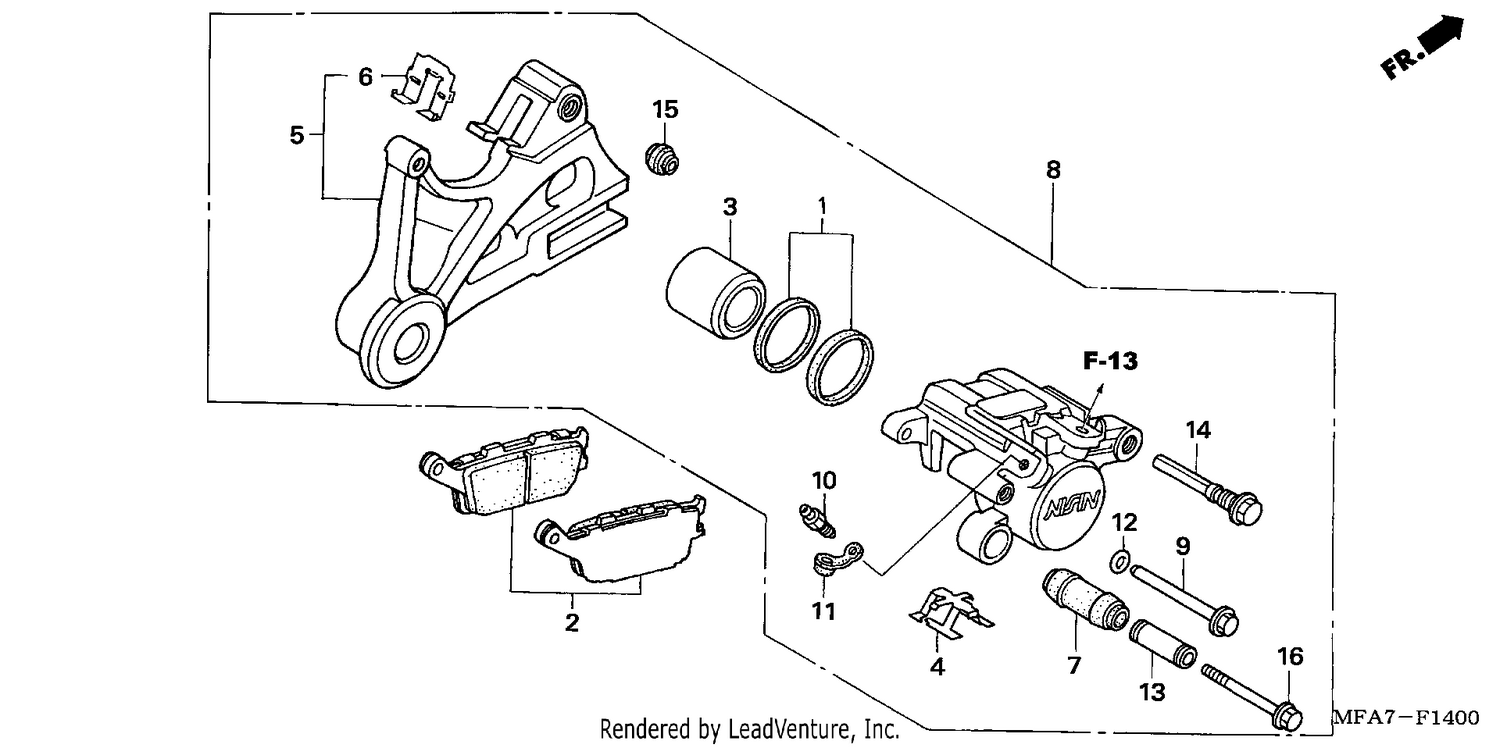 REAR BRAKE CALIPER (CBF1000)
