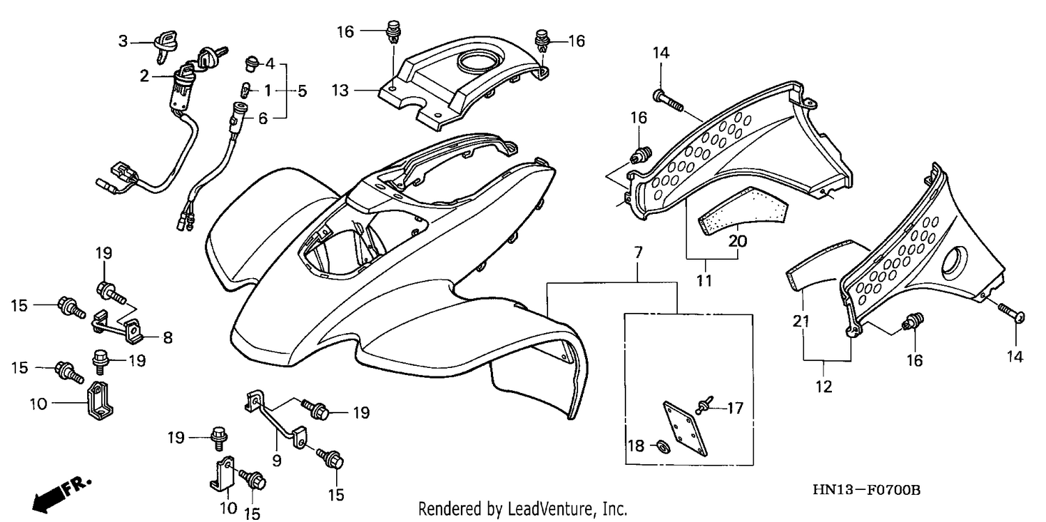 FRONT FENDER (TRX400EXX-4)