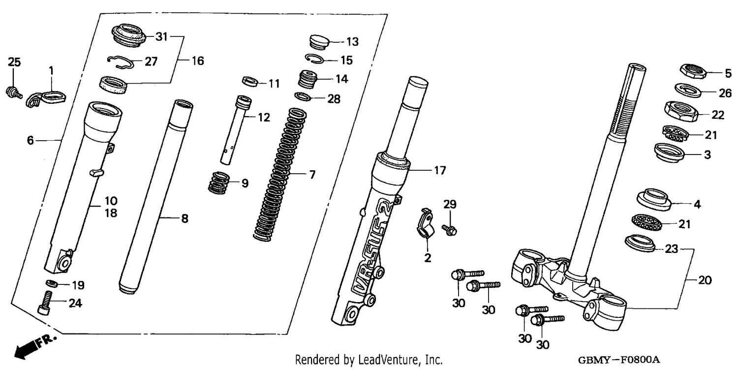 FRONT FORK/STEERING STEM