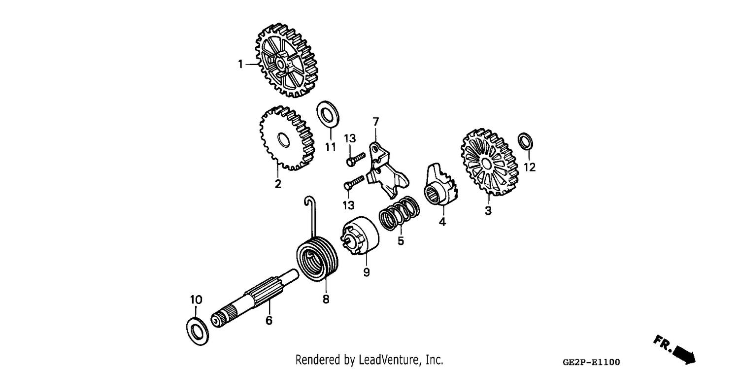 KICK STARTER SPINDLE
