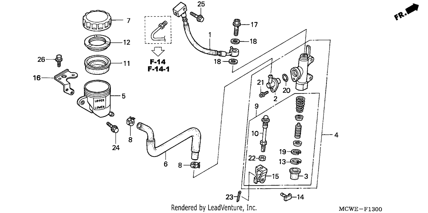 RR. BRAKE MASTER CYLINDER