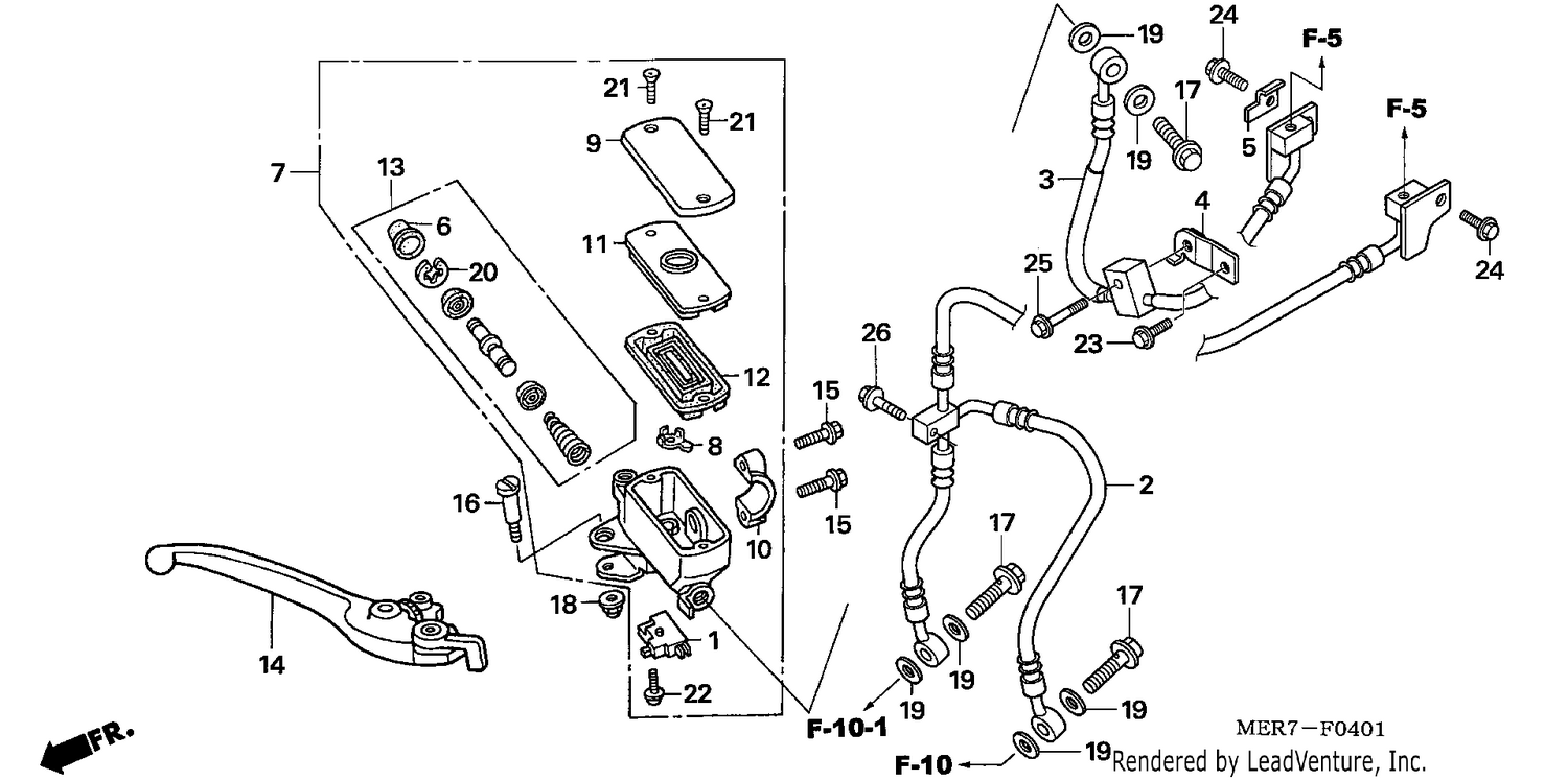 FR. BRAKE MASTER CYLINDER (CBF600SA6/NA6)