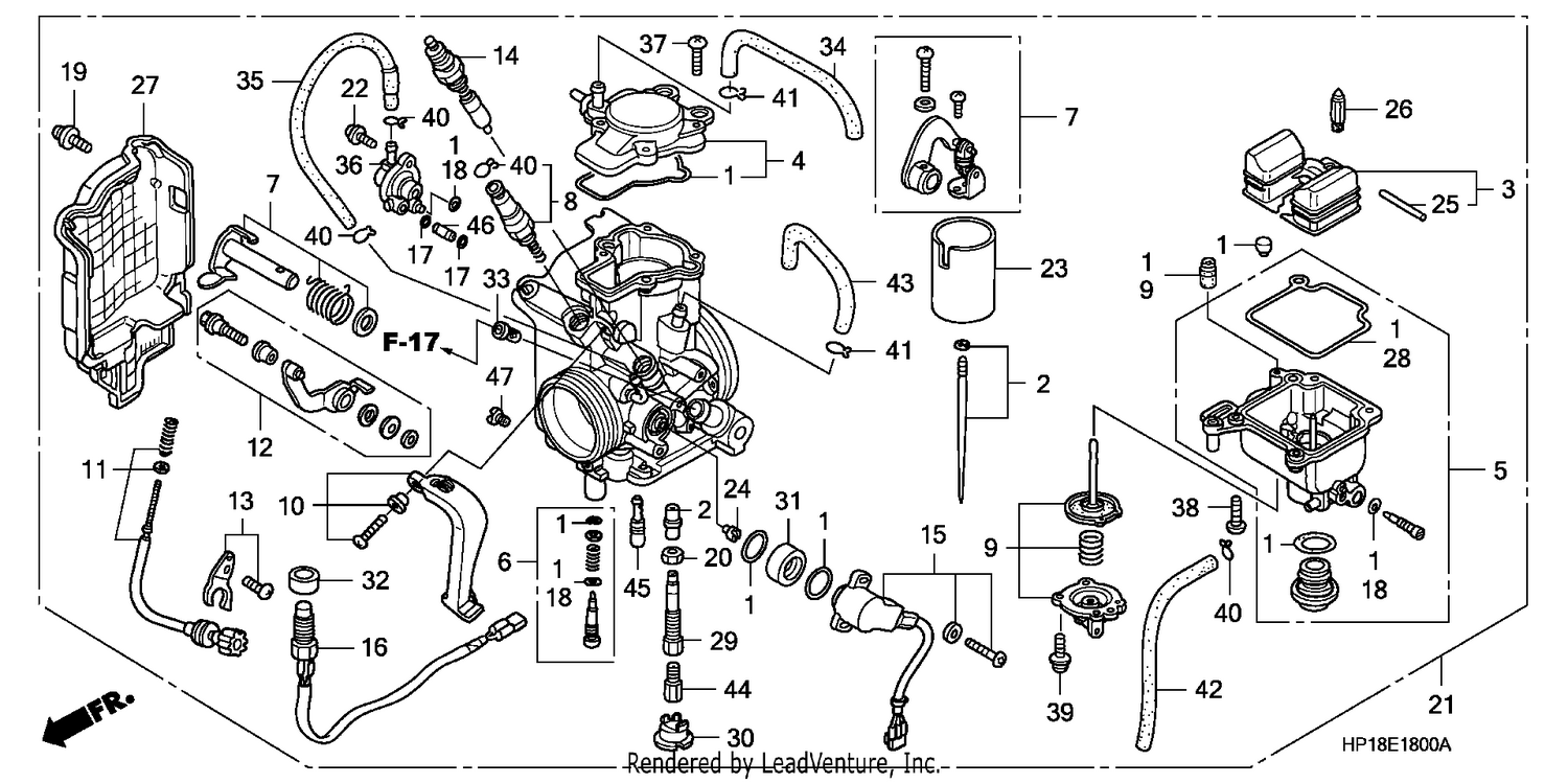 CARBURETOR (TRX450R4,5)
