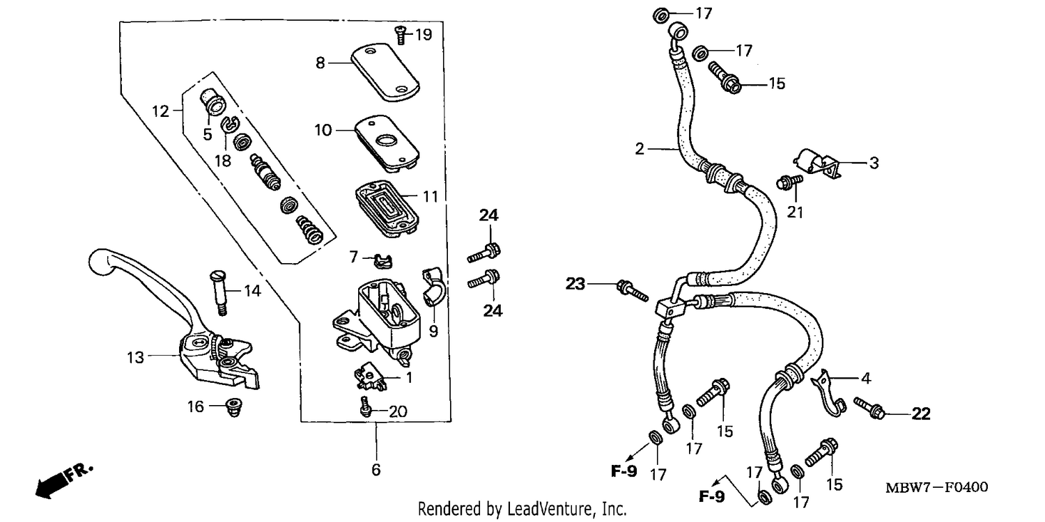 FR. BRAKE MASTER CYLINDER