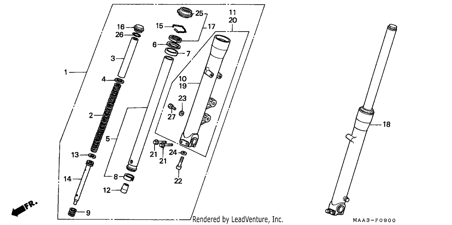 FRONT FORK (VT1100C)