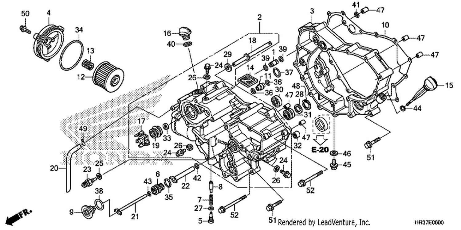  FRONT CRANKCASE COVER (TRX420FA1/FA2)