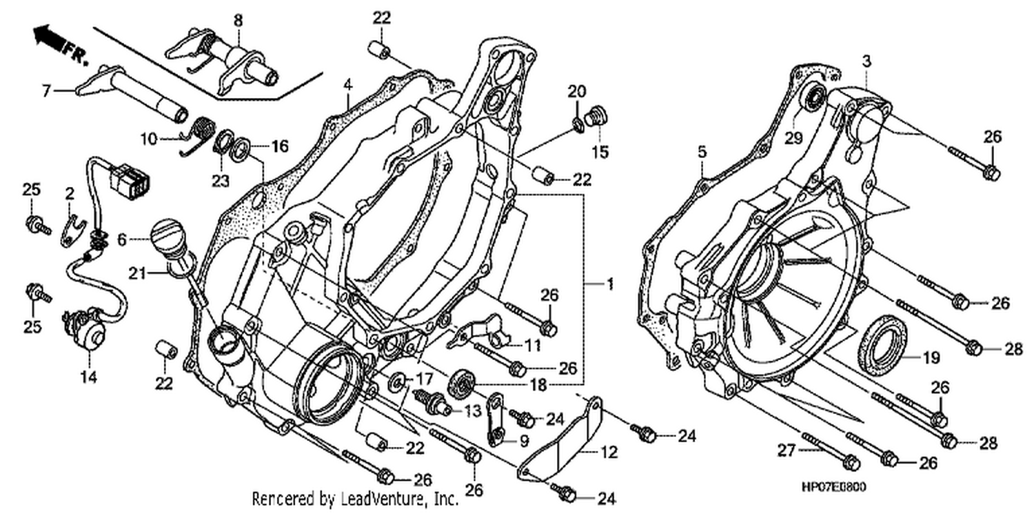  REAR CRANKCASE COVER