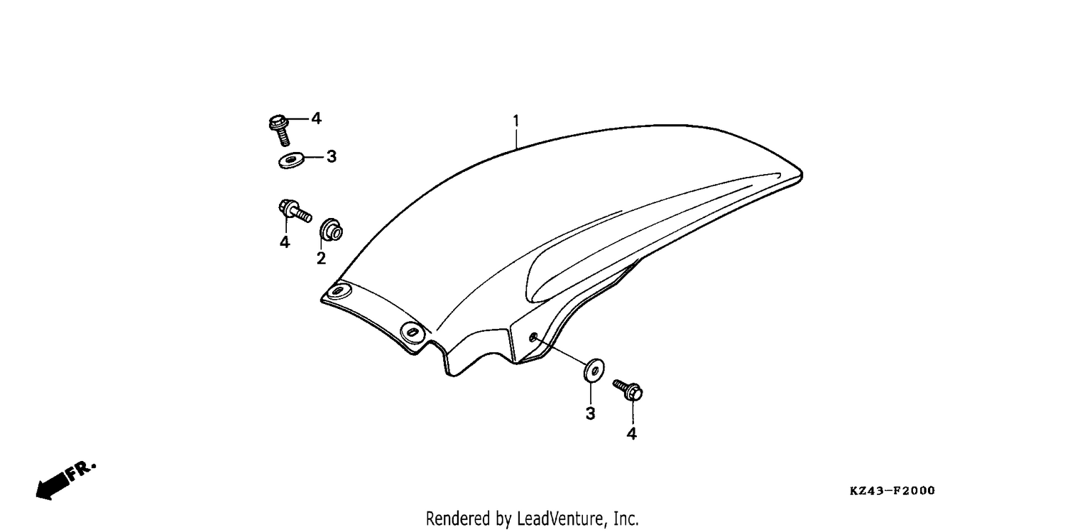 REAR FENDER (CR125RL)