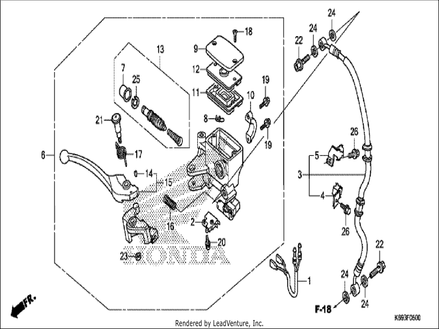  FRONT BRAKE MASTER CYLINDER