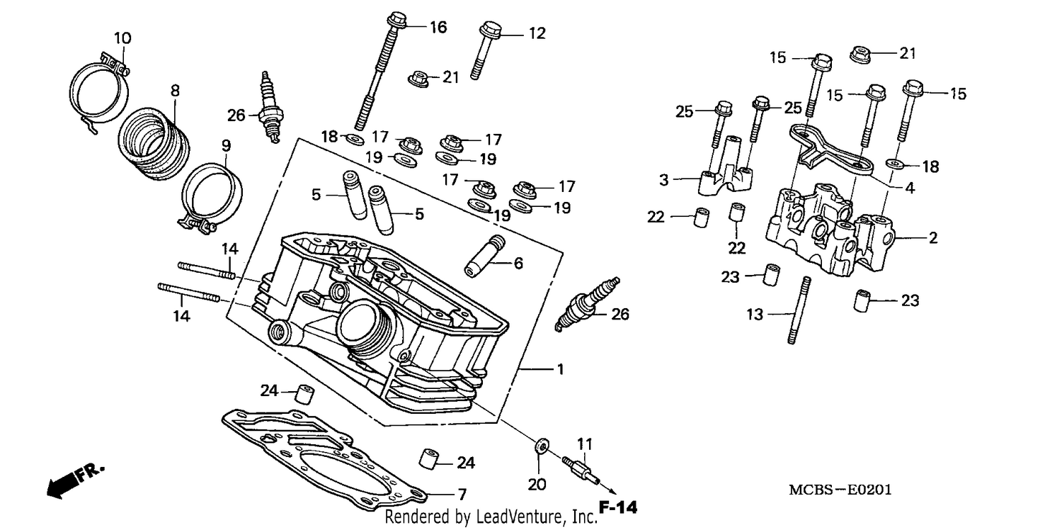 REAR CYLINDER HEAD