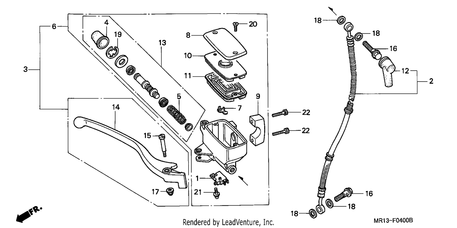 FR. BRAKE MASTER CYLINDER