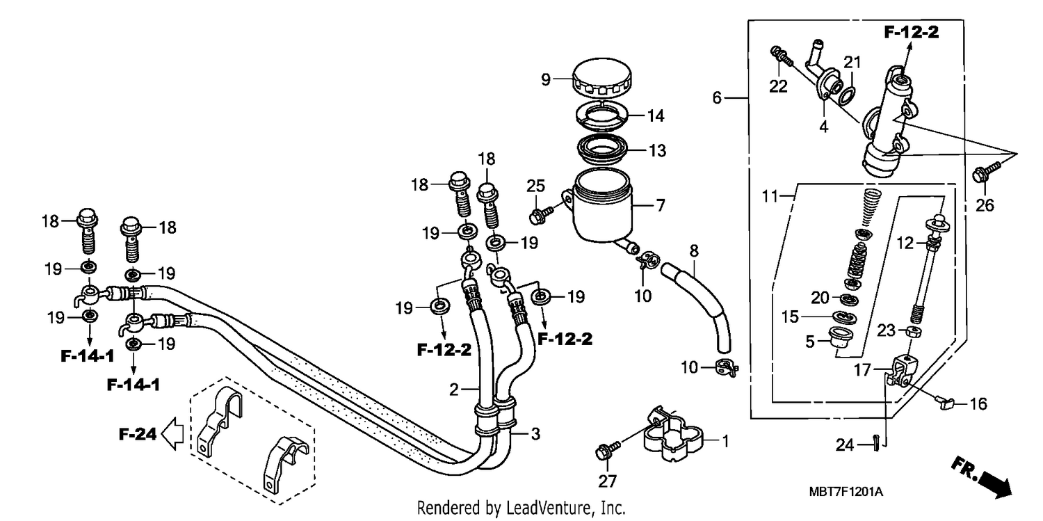 REAR BRAKE MASTER CYLINDER (XL1000VA)