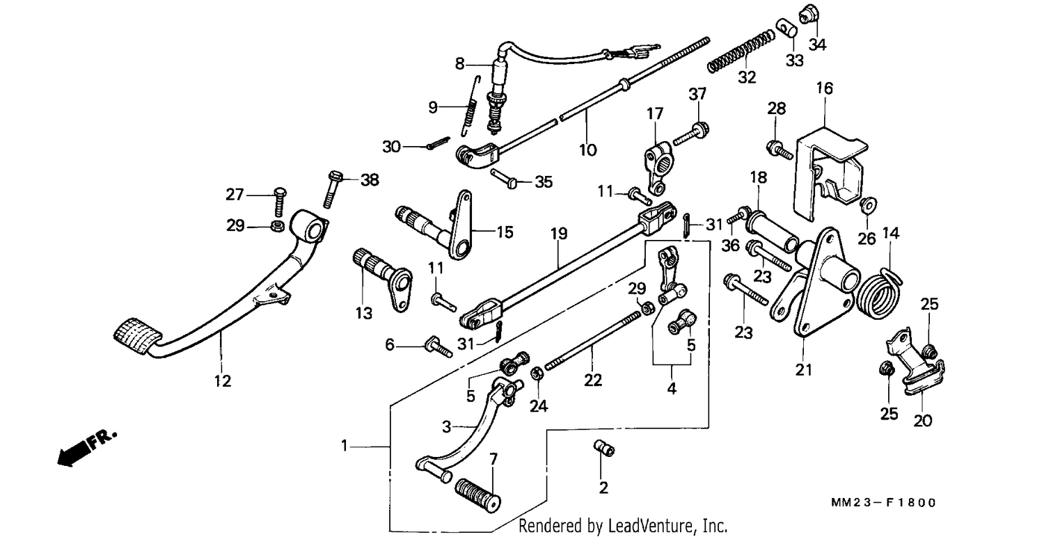 BRAKE PEDAL/CHANGE PEDAL