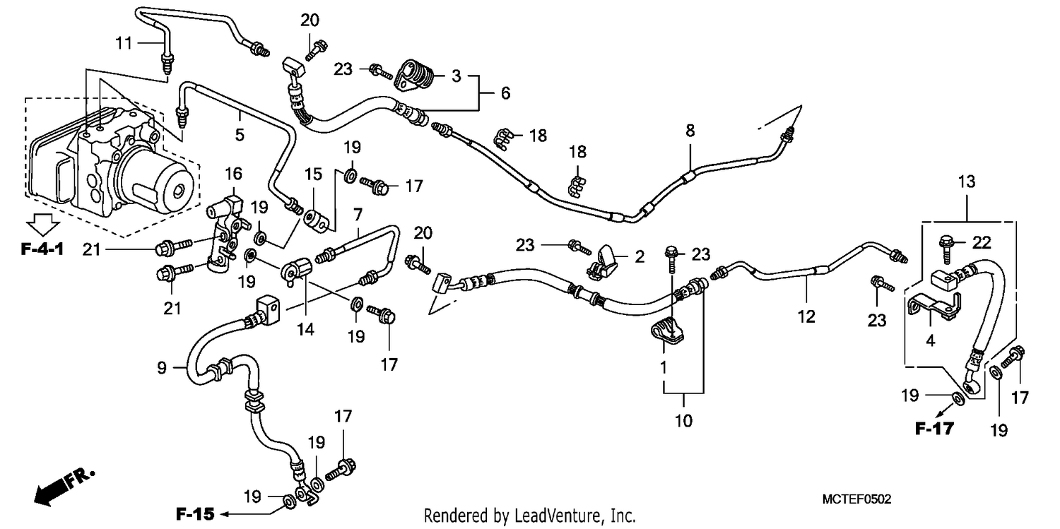 REAR BRAKE PIPE (FJS600A)