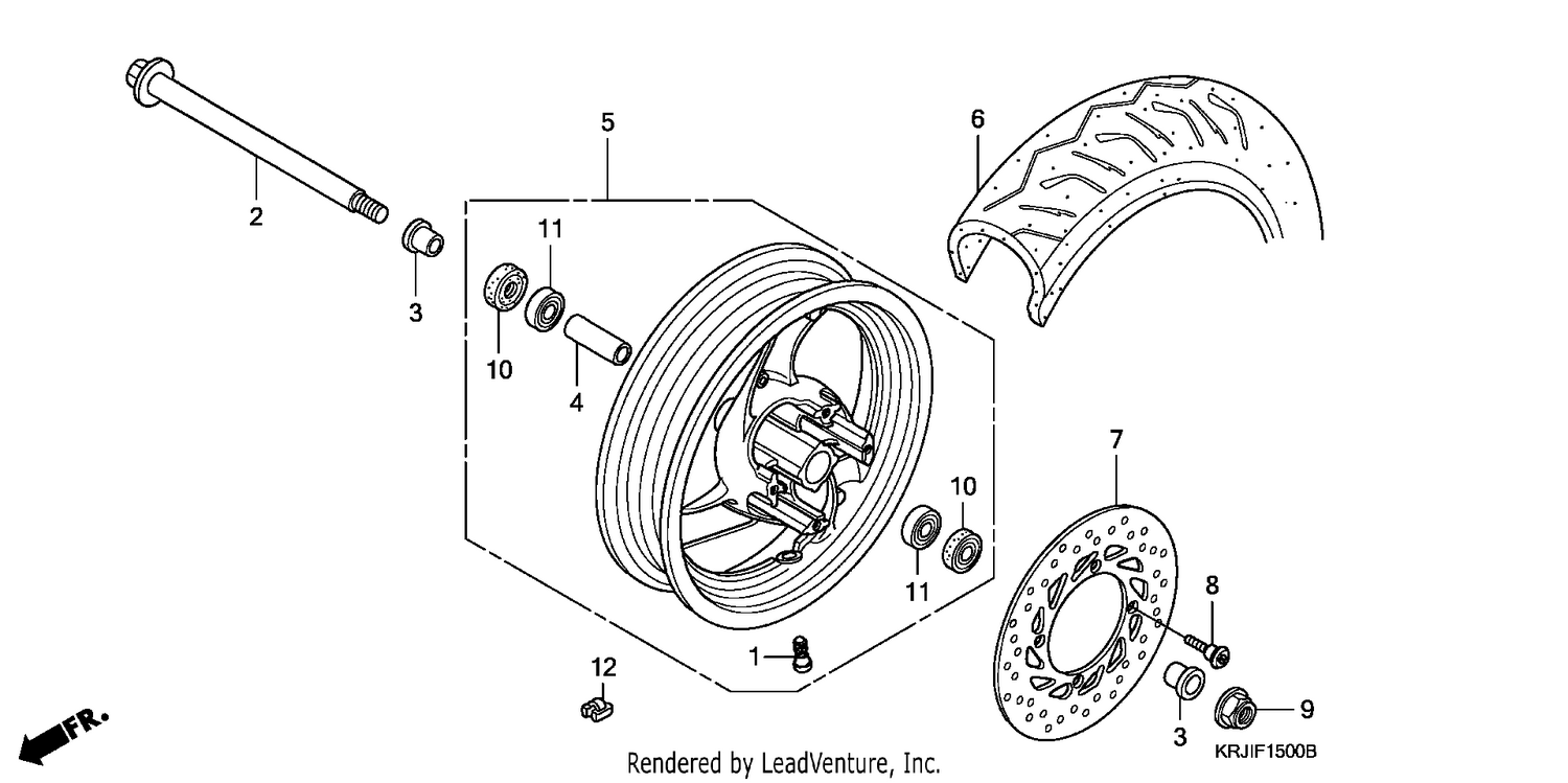 FRONT WHEEL (FES125)(FES150)