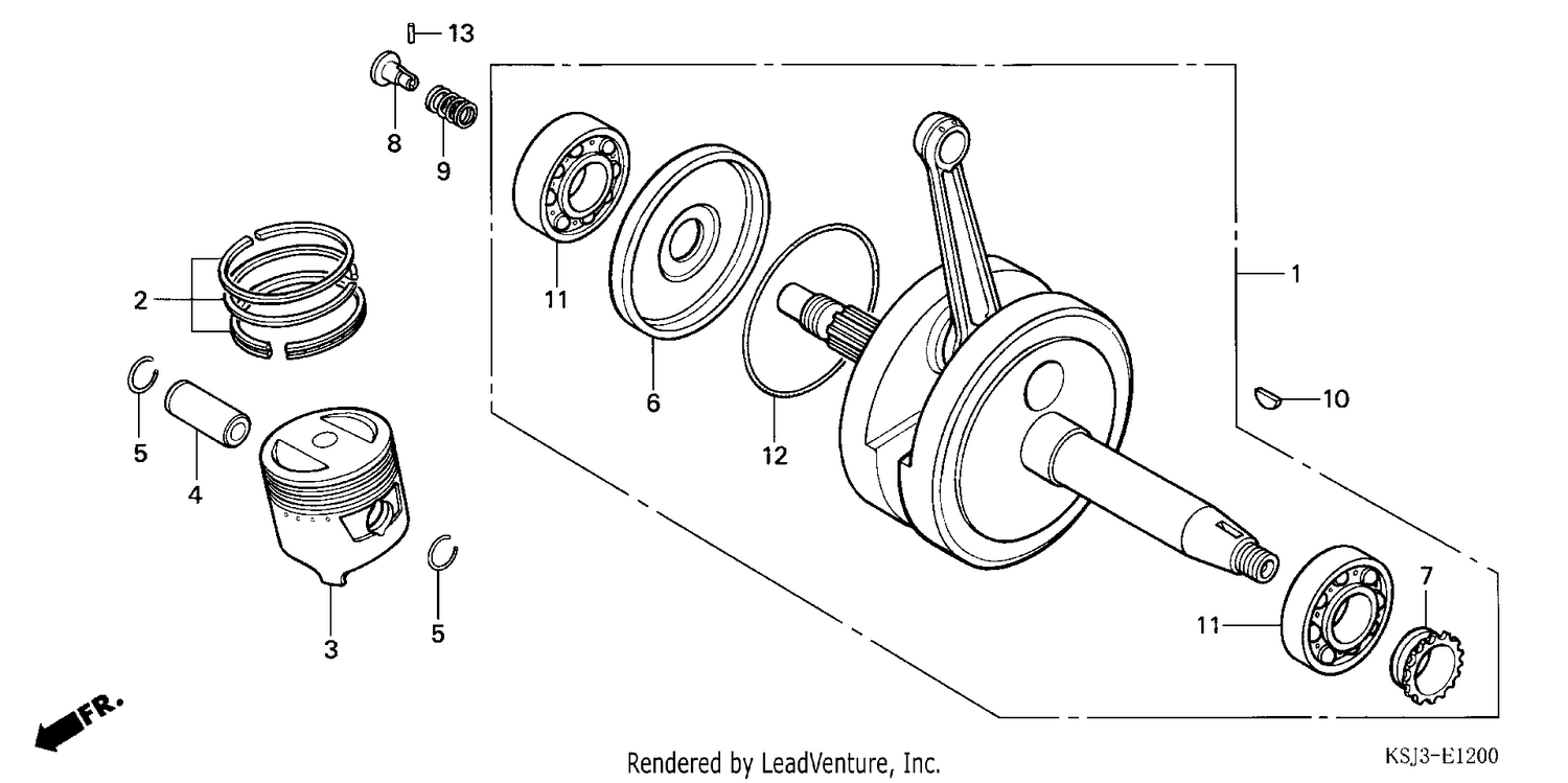 CRANKSHAFT/PISTON (CRF80F)