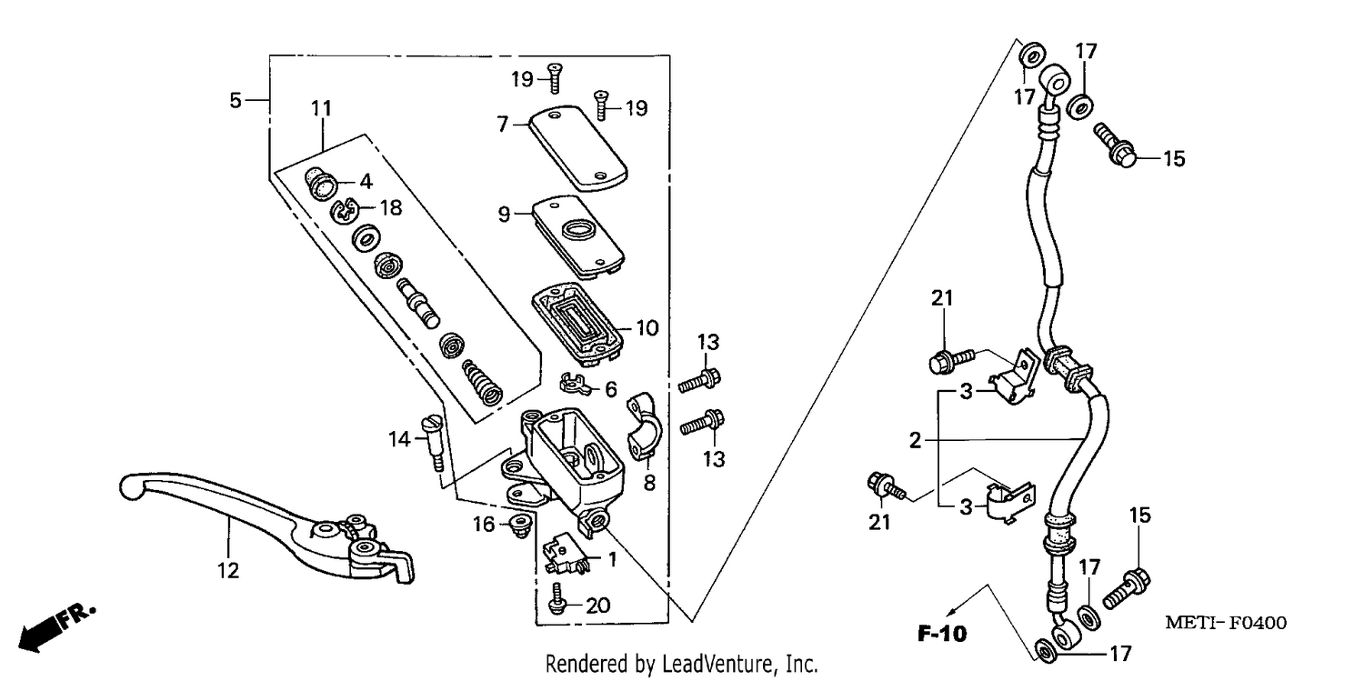 FR. BRAKE MASTER CYLINDER (CBF500)