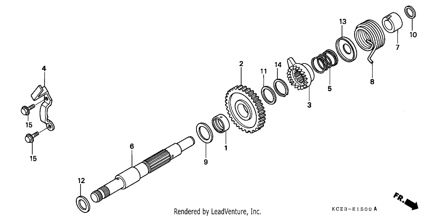 KICK STARTER SPINDLE