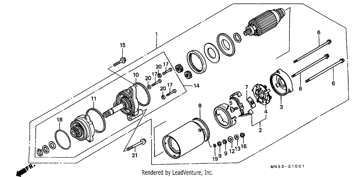 STARTING MOTOR (GL1500L/AM/SEM/AN/SEN)