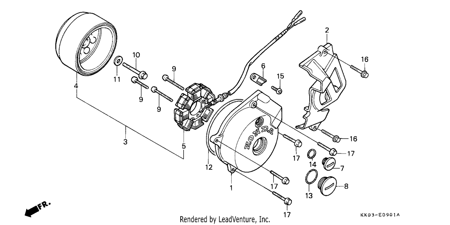 LEFT CRANKCASE COVER/ GENERATOR (2)