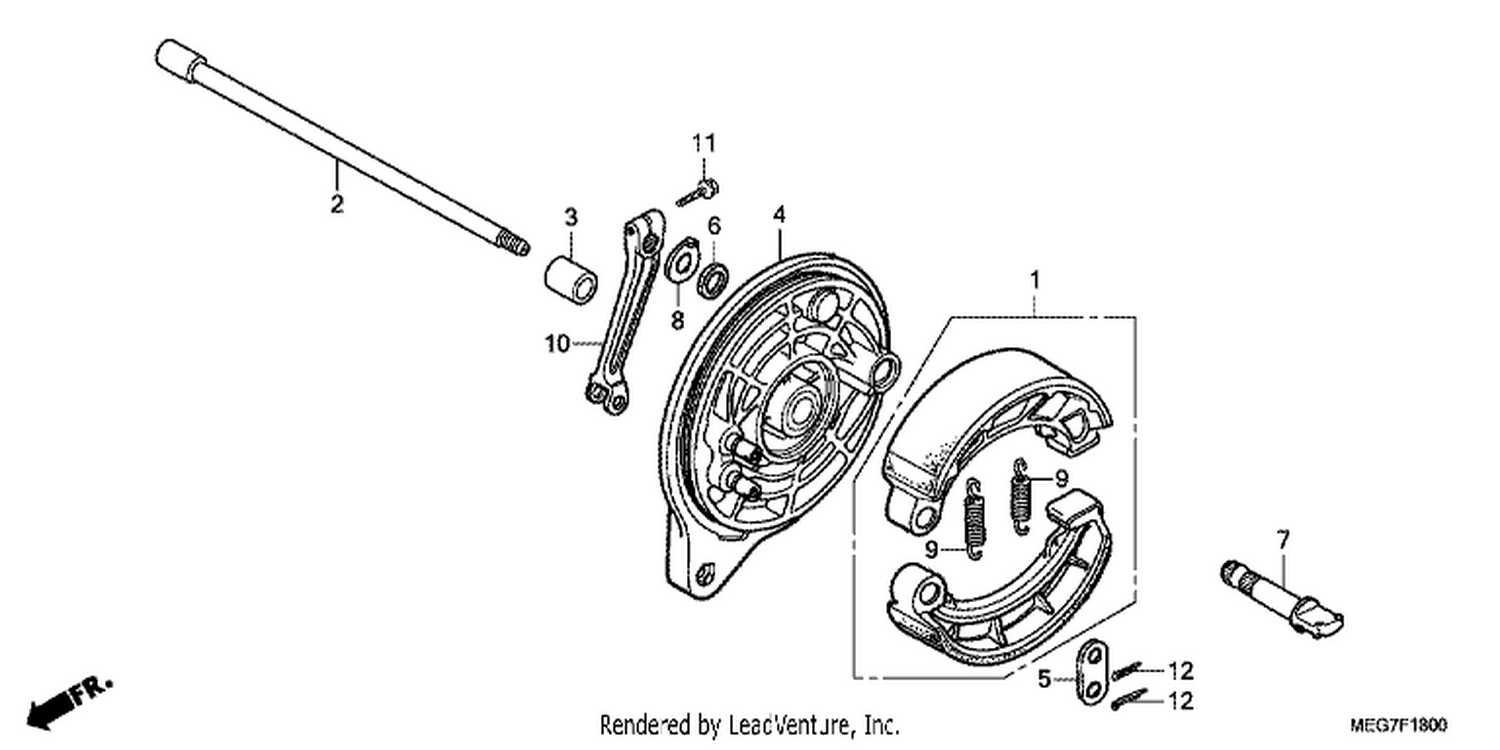  REAR BRAKE PANEL (VT750C2B/C/CA)