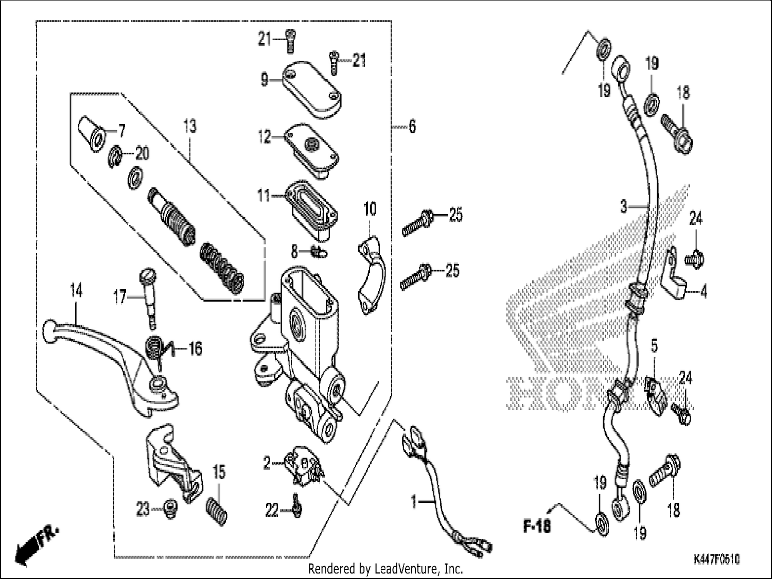  10 FRONT BRAKE MASTER CYLINDER