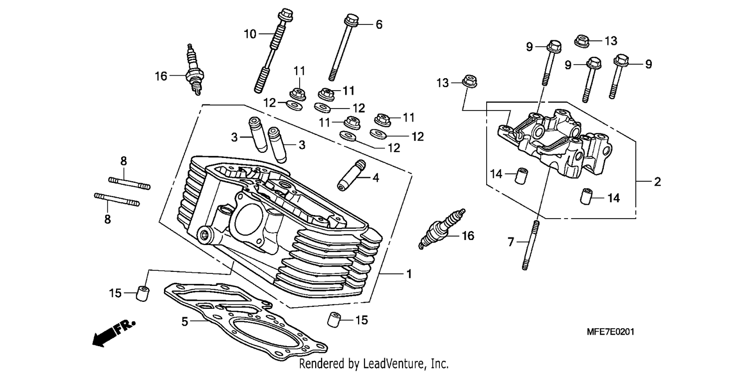 REAR CYLINDER HEAD