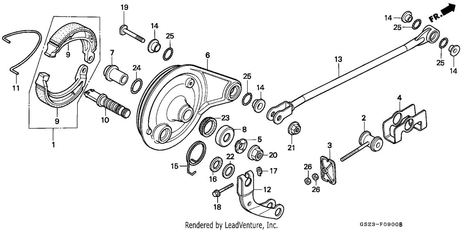 REAR BRAKE PANEL (CR80RL/RM)