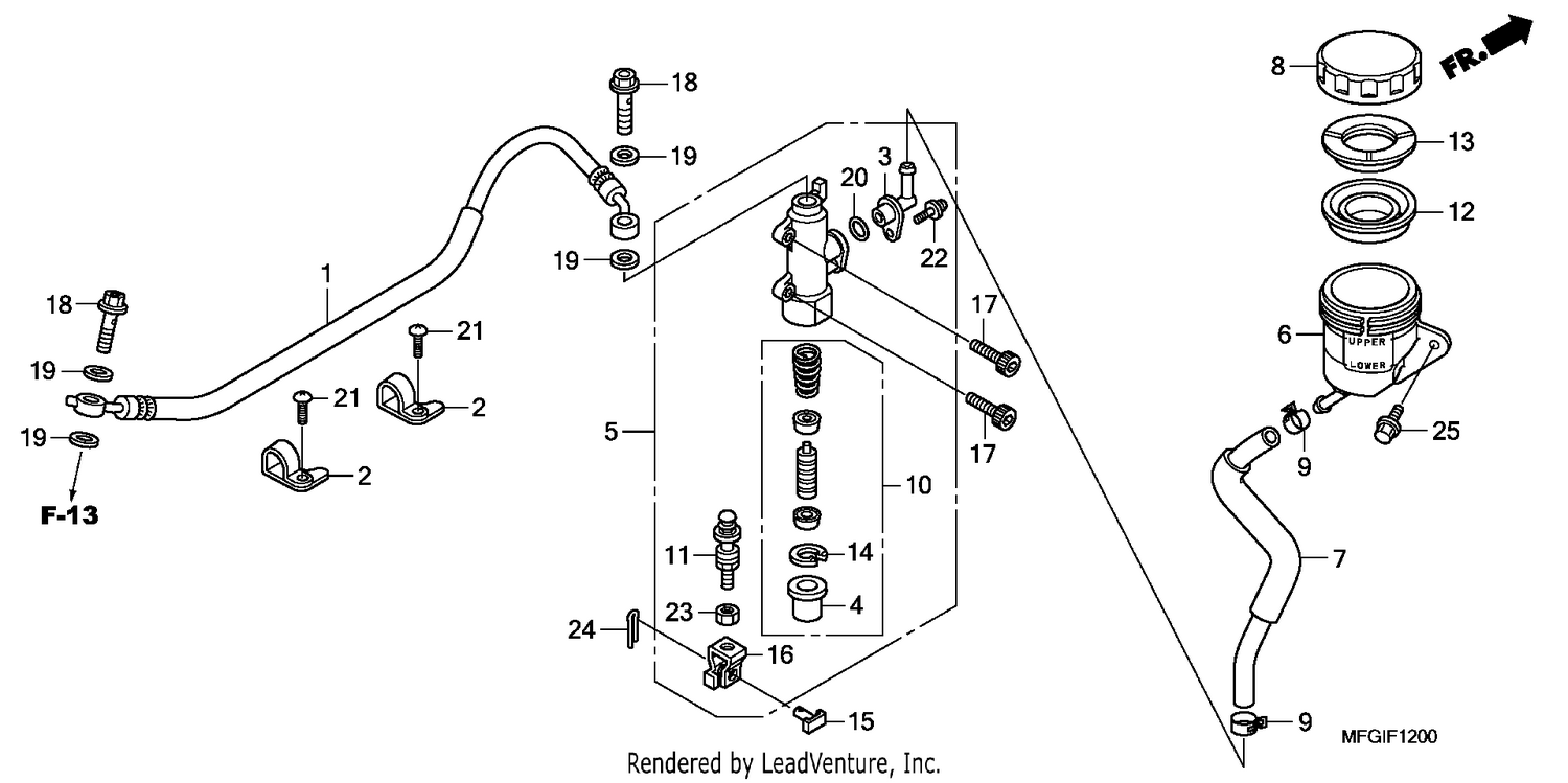 REAR BRAKE MASTER CYLINDER (CB600F/F3)