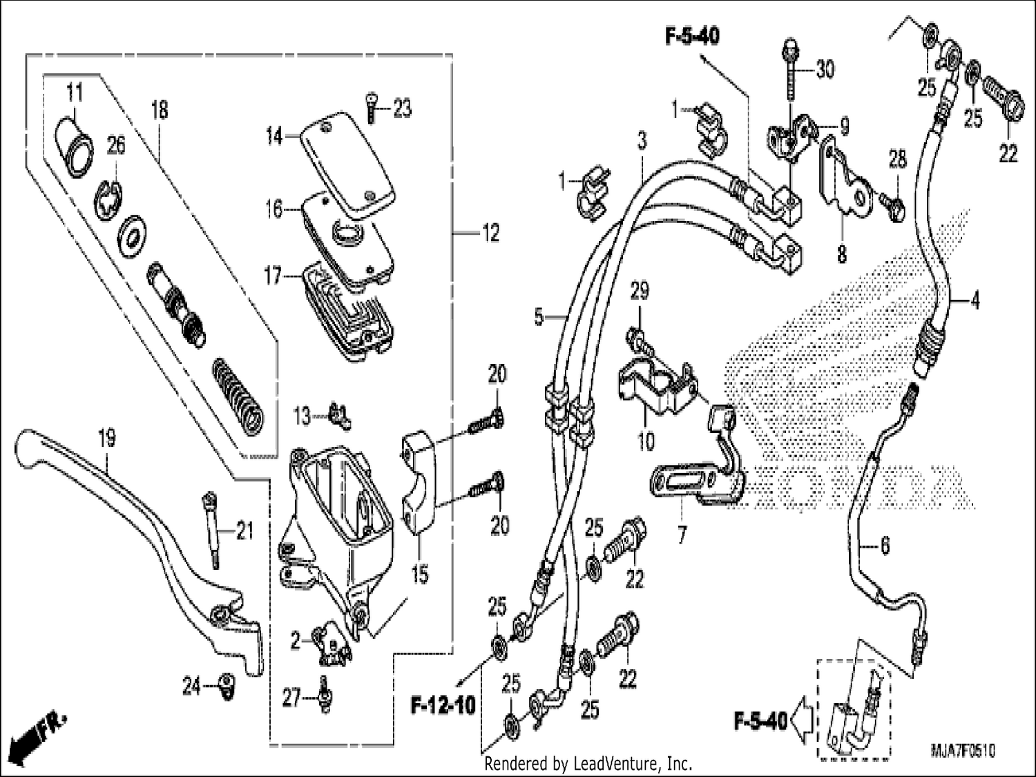  10 FRONT BRAKE MASTER CYLINDER