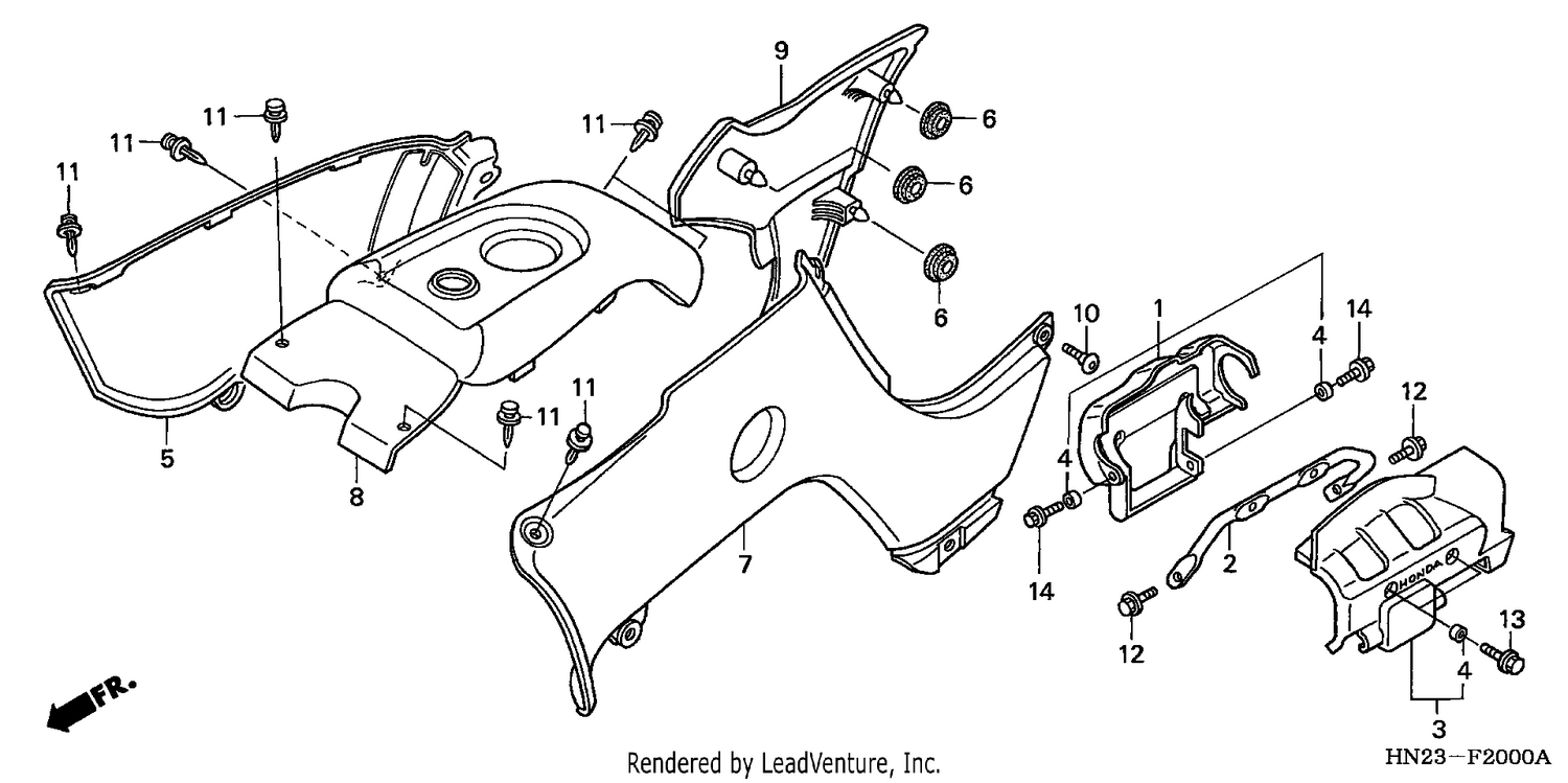 BODY COVER (TRX500FA1/2/3/4)