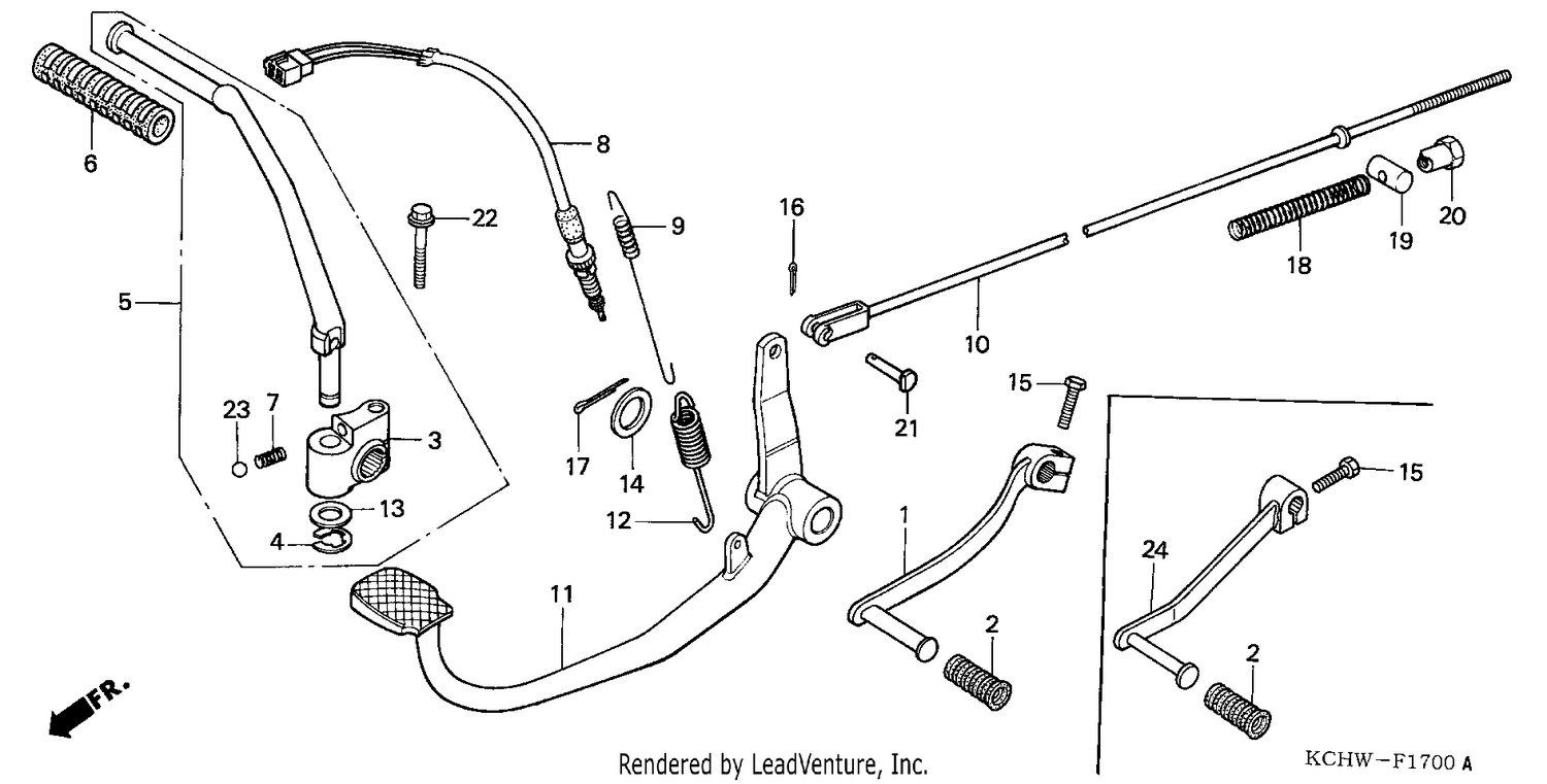 PEDAL/KICK STARTER ARM