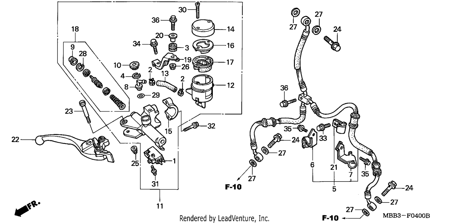 FR. BRAKE MASTER CYLINDER