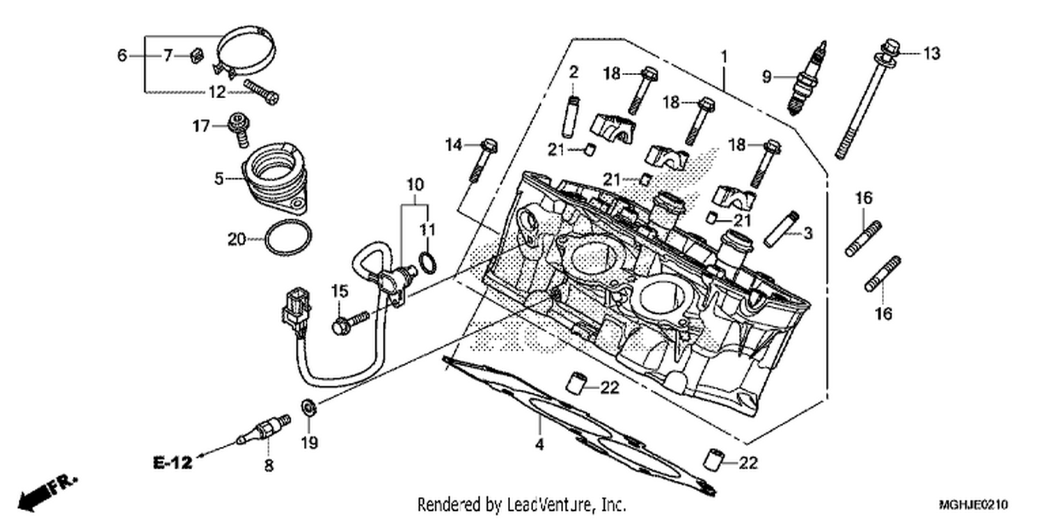  10 CYLINDER HEAD (REAR)