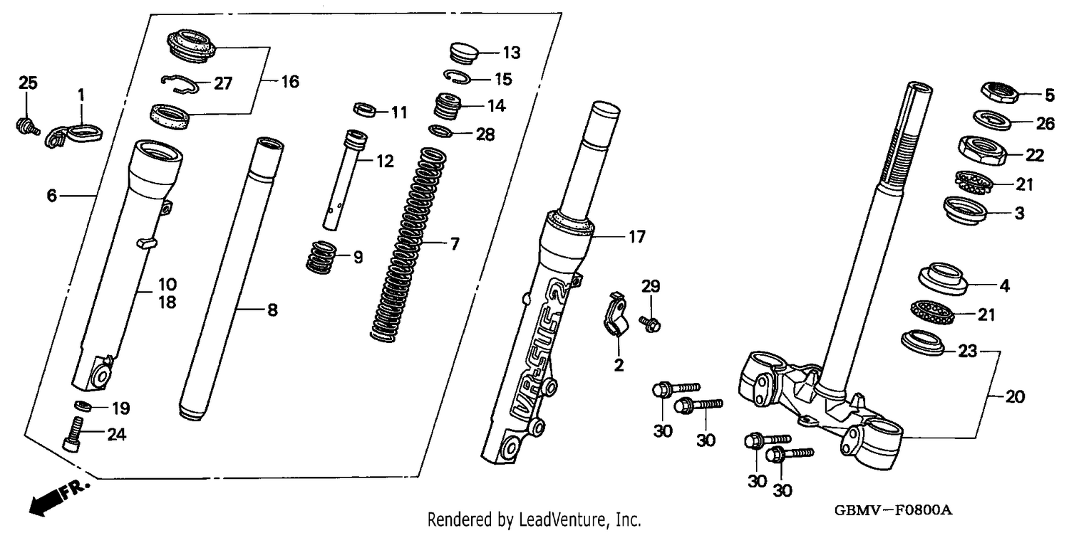 FRONT FORK/STEERING STEM