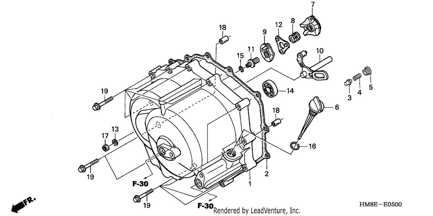FRONT CRANKCASE COVER (TRX250TM)