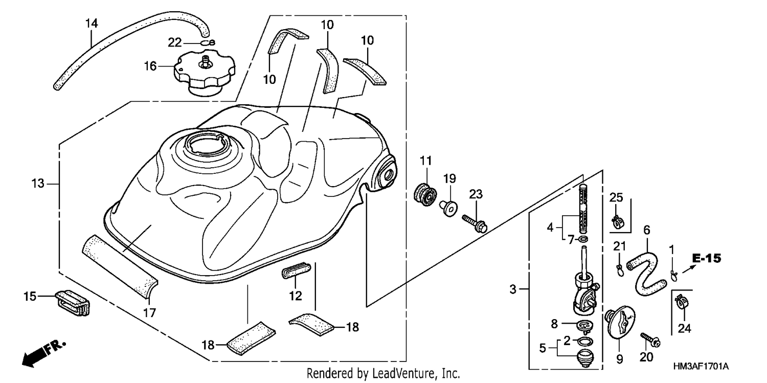 FUEL TANK (TRX300EX'07,'08)