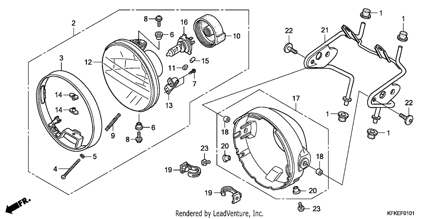 HEADLIGHT (VTR250-U)