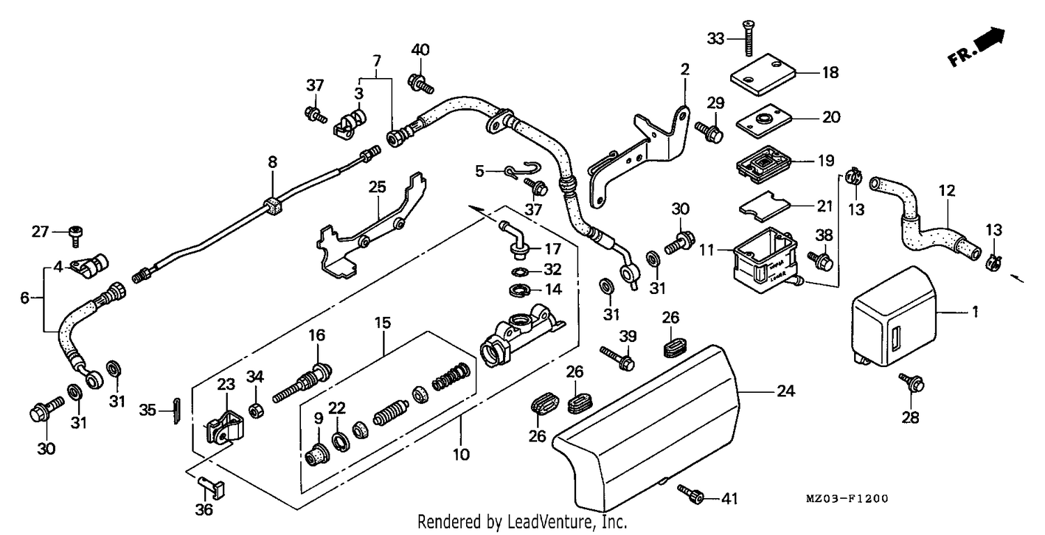 REAR BRAKE MASTER CYLINDER