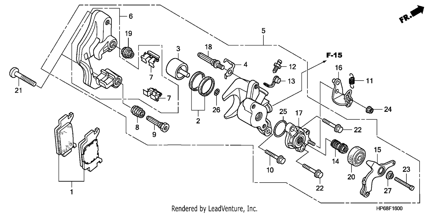 REAR BRAKE CALIPER