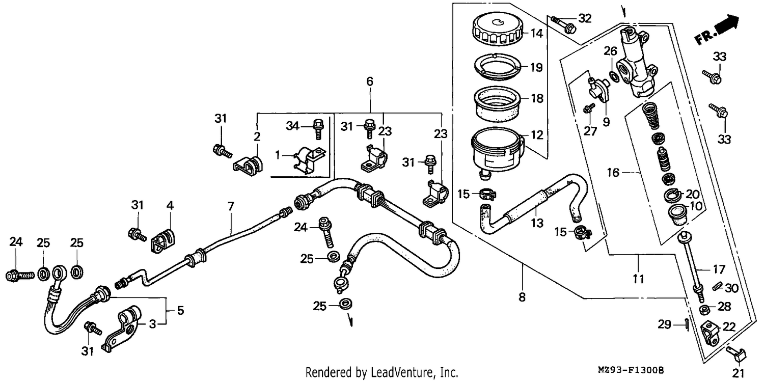 REAR BRAKE MASTER CYLINDER