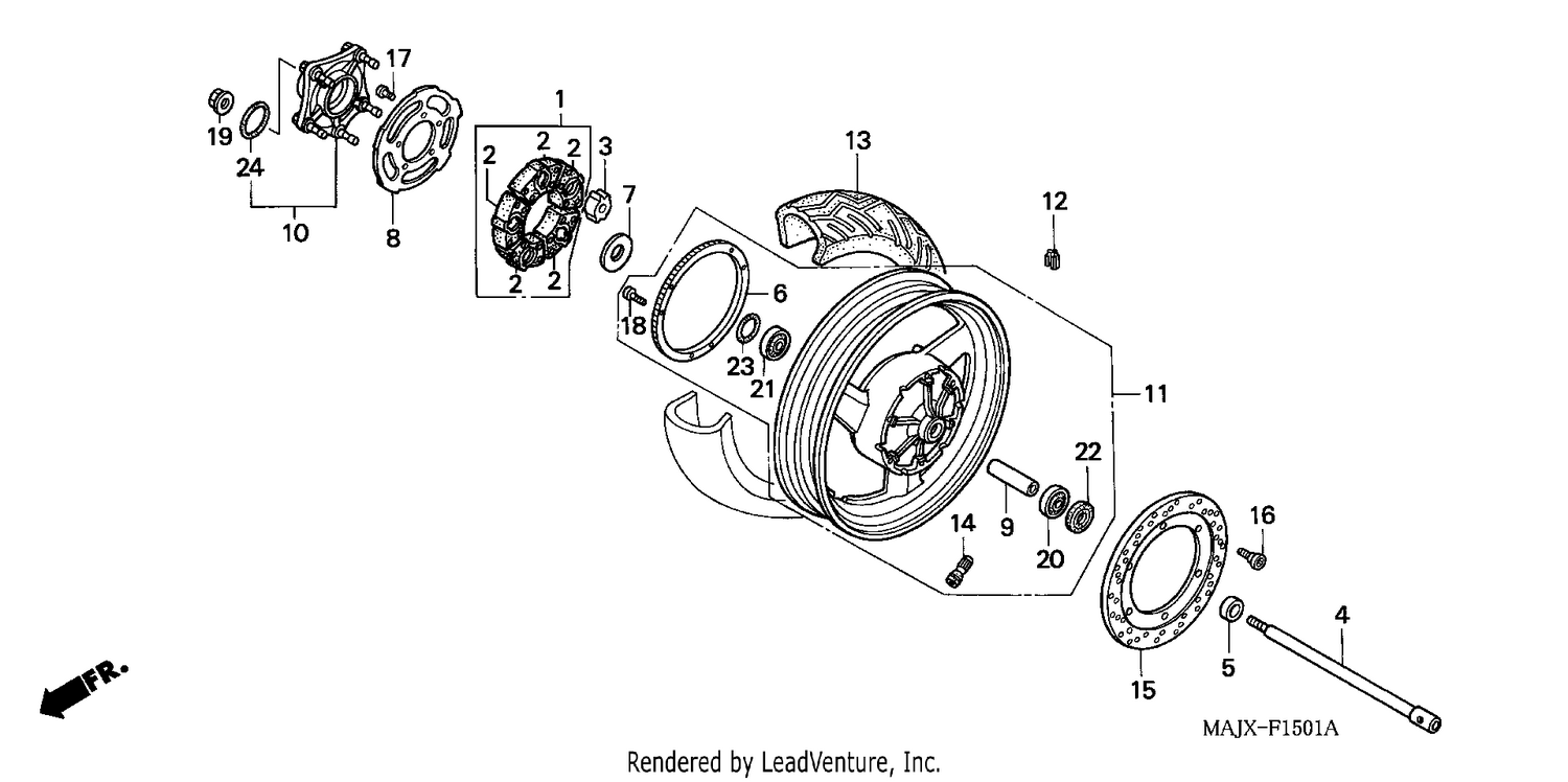 REAR WHEEL (ST1100A)