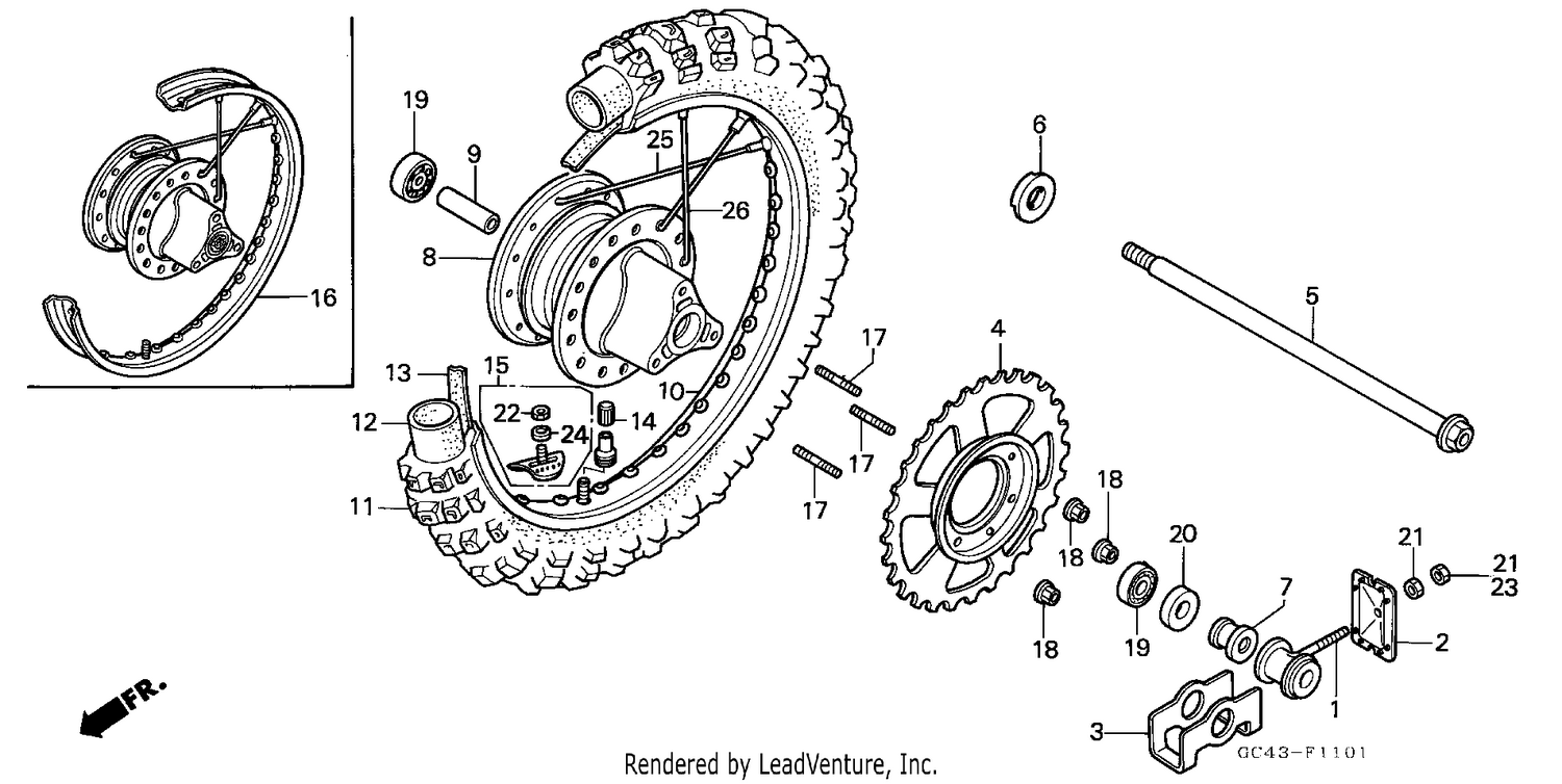 REAR WHEEL (R2F/R2G)