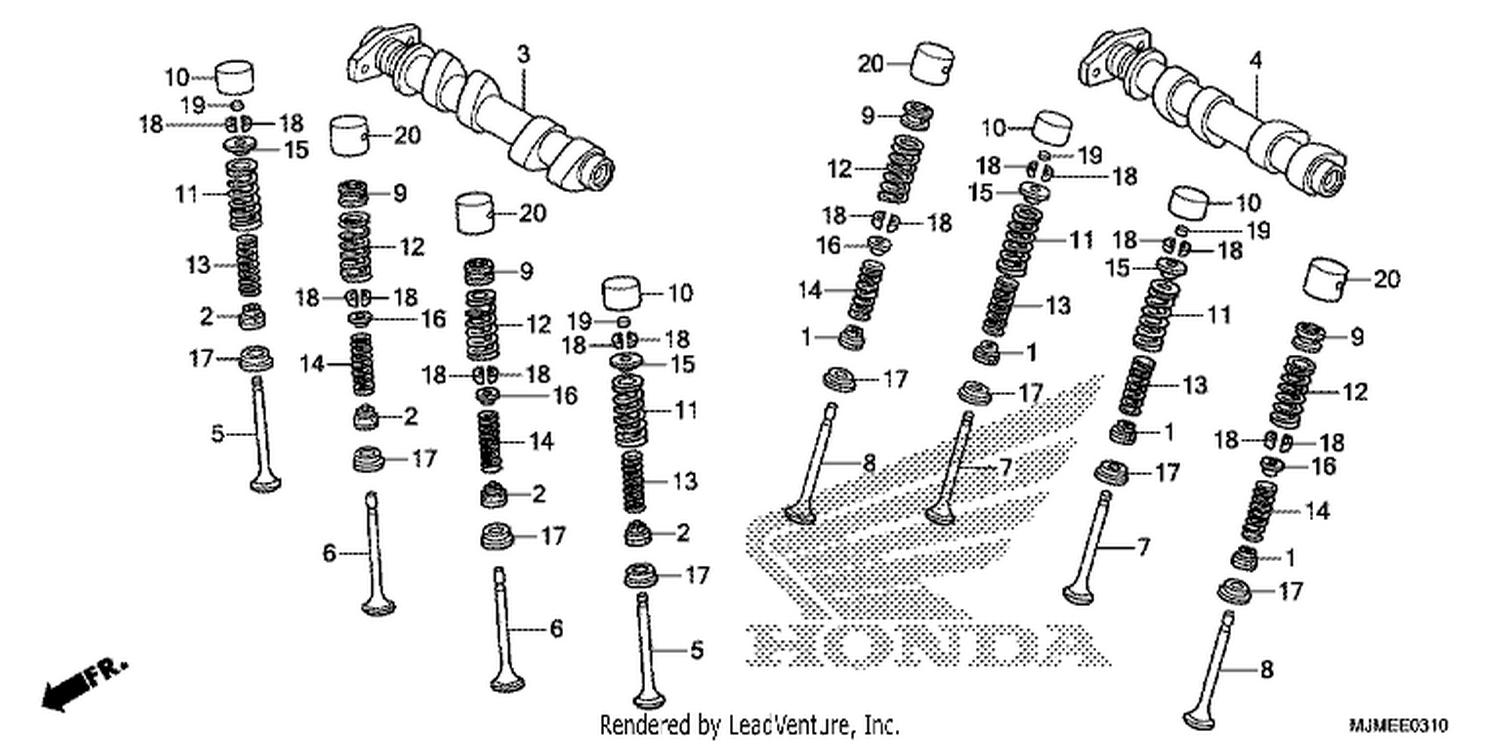  10 CAMSHAFT/VALVE (REAR)