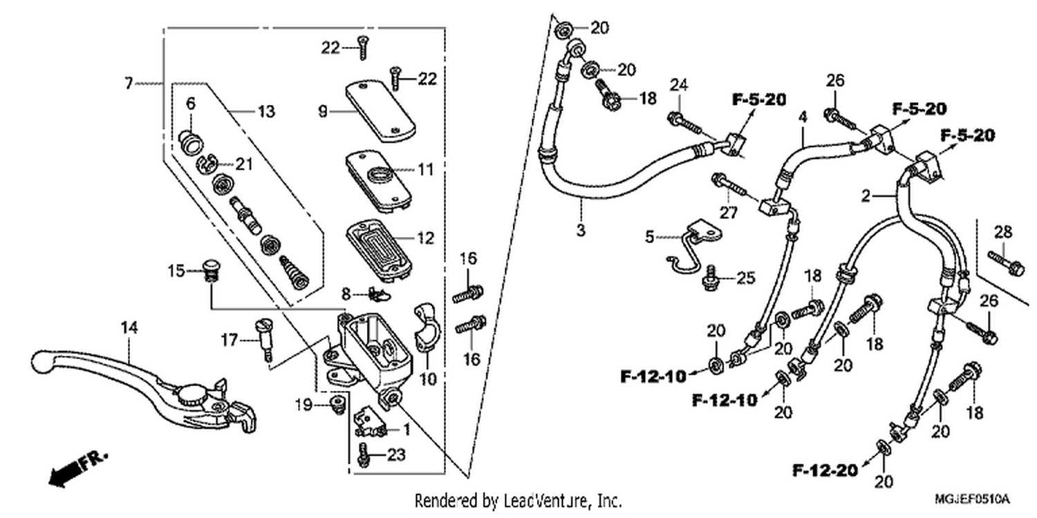  10 FR.BRAKE MASTER CYLINDER (CBF1000FA/FT/FS)