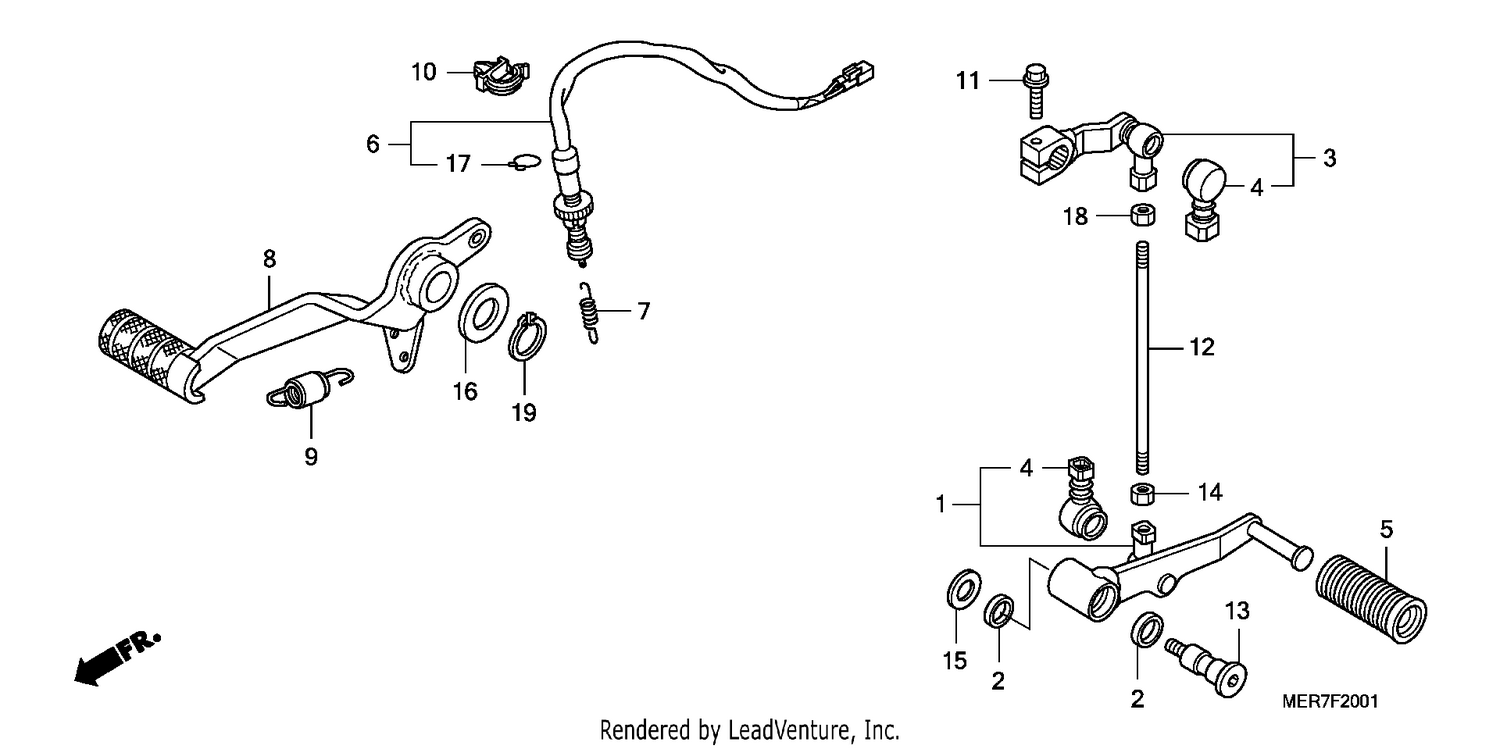 BRAKE PEDAL/ CHANGE PEDAL (CBF600S8/SA8/N8/NA8)