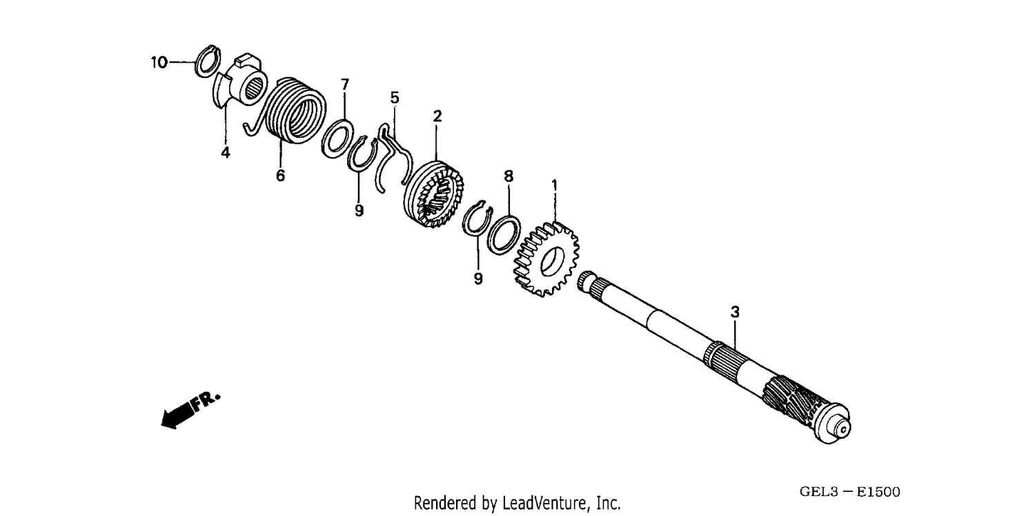 KICK STARTER SPINDLE