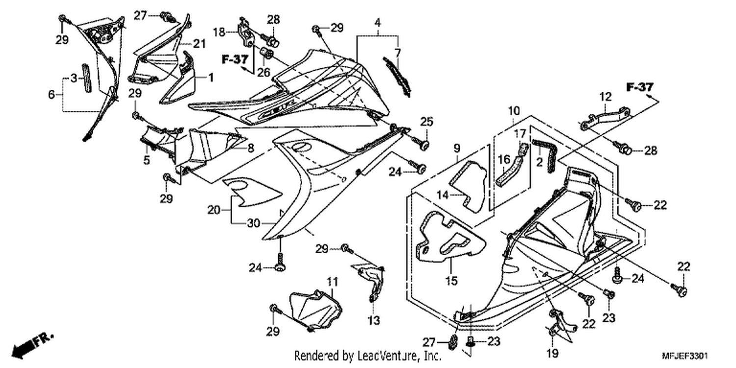  1 LOWER COWL (L.)