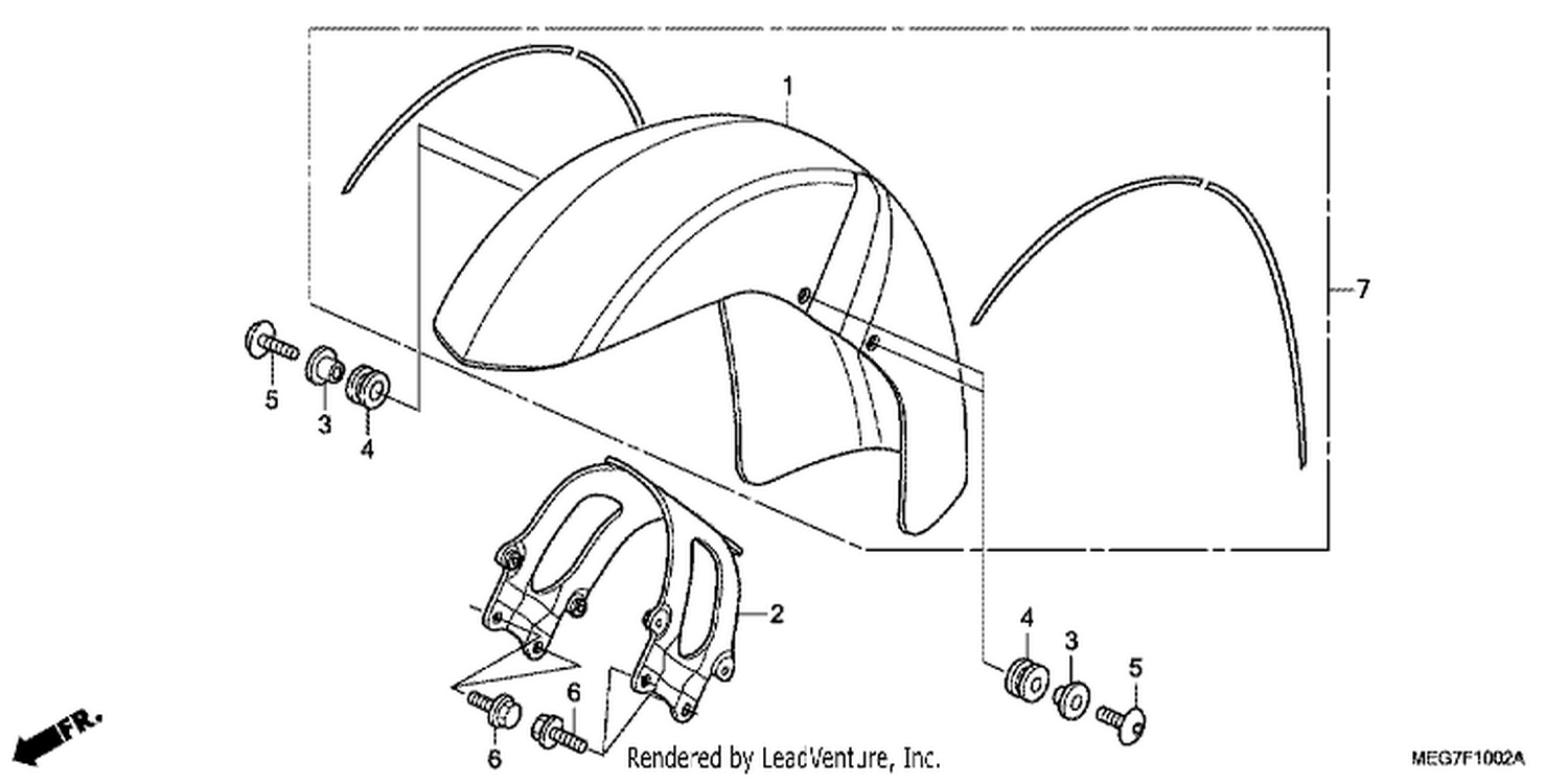  2 FRONT FENDER (VT750CS/ C/ CA)