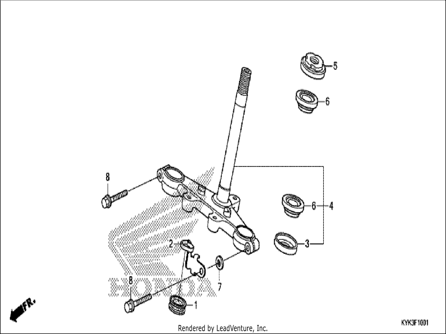  1 STEERING STEM (CRF110FK)